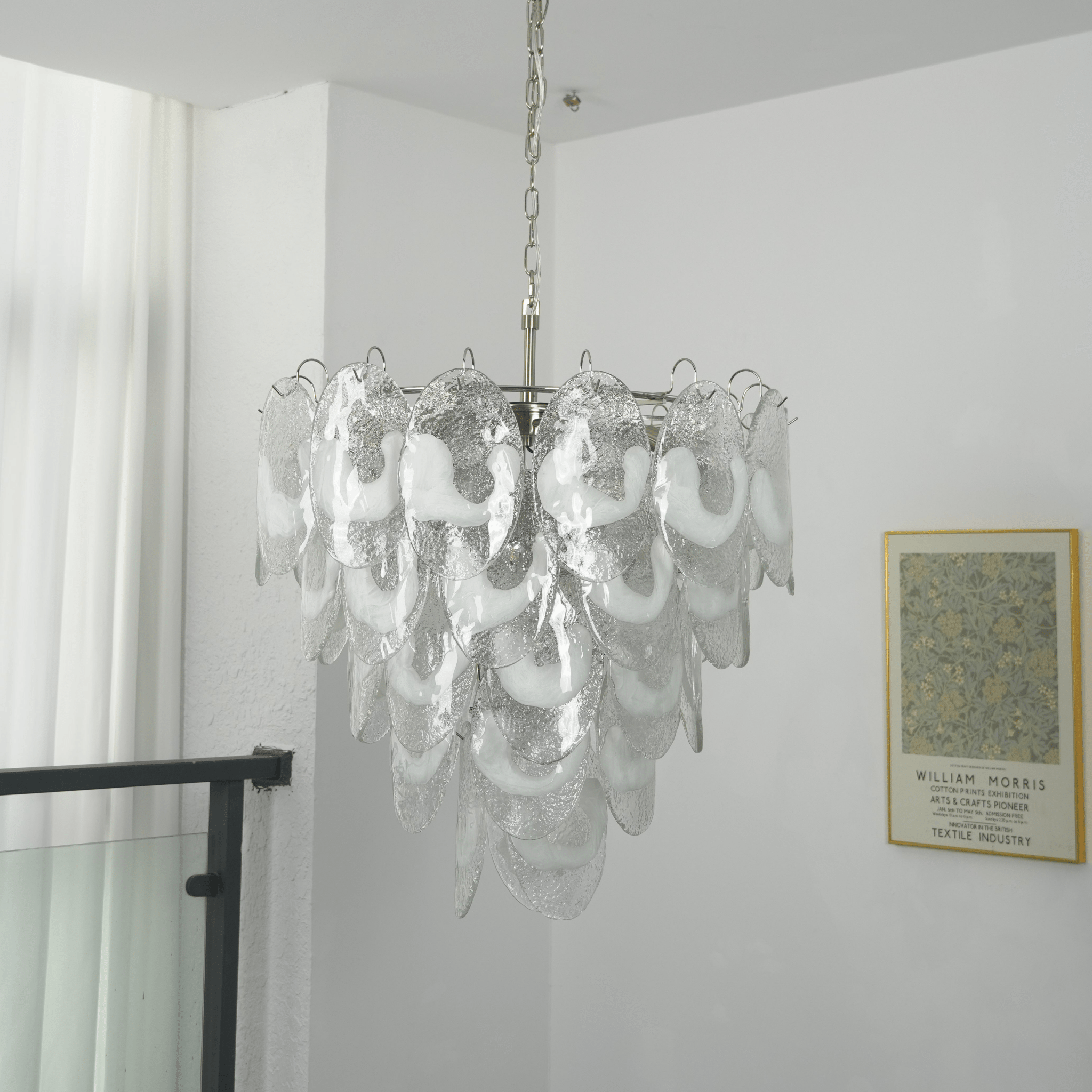 Jord Elegant Murano Glass Chandelier-Neutral Decor