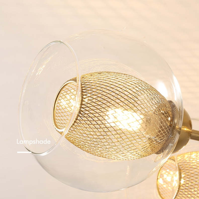 Valentina Industrial Glass Globe Chandelier LED, 6 Style - Neutral Decor