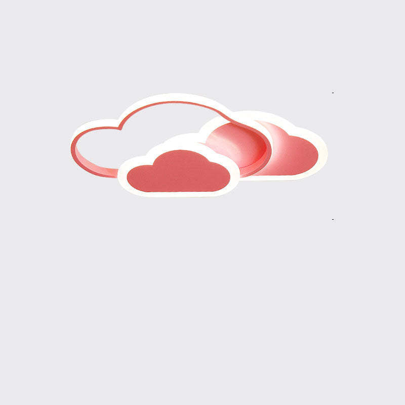 Arisha Modern Ceiling Light Hollow, Cloud Shape, White/Pink - Neutral Decor