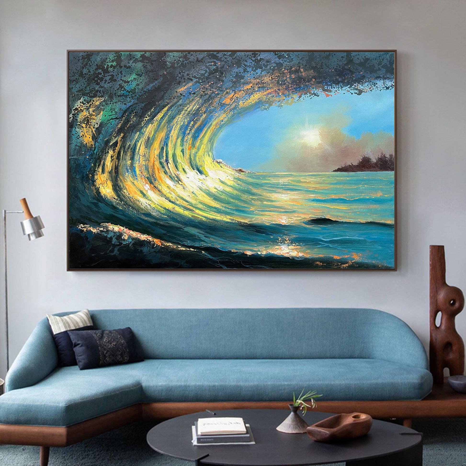 Sunrise And Wave Landscapes Painting ABSH43 - Neutralighting