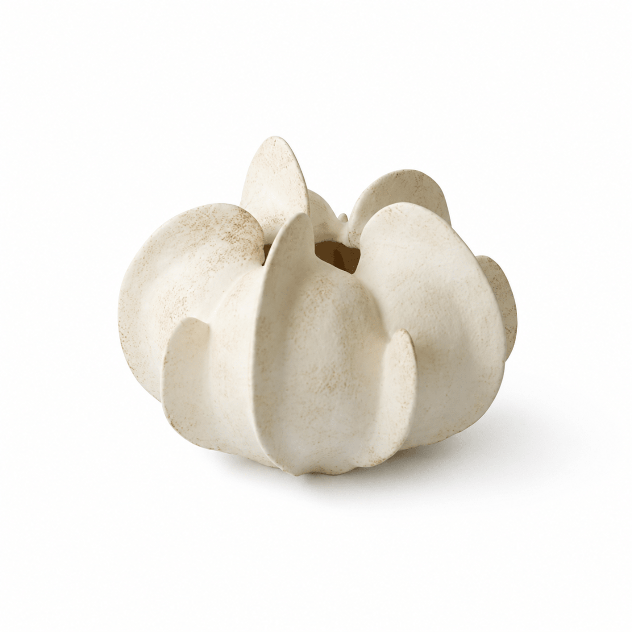 Magnolia Bloom Ceramic Sculpture Vase-Neutral Decor