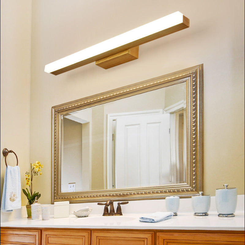 Arisha Modern Minimalist Linear Wooden Wall Lamp, Wood/Walnut - Neutral Decor