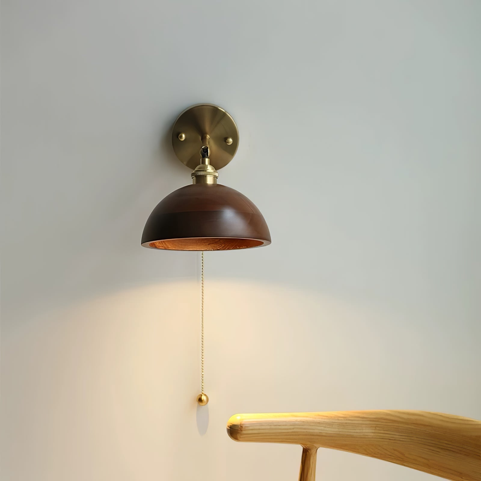Rasen Vintage Wood Wall Lamp-Neutral Decor
