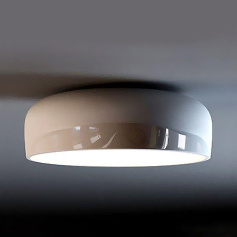 Arisha Modern Dish Shaped Metal Ceiling Light, Black/White - Neutral Decor