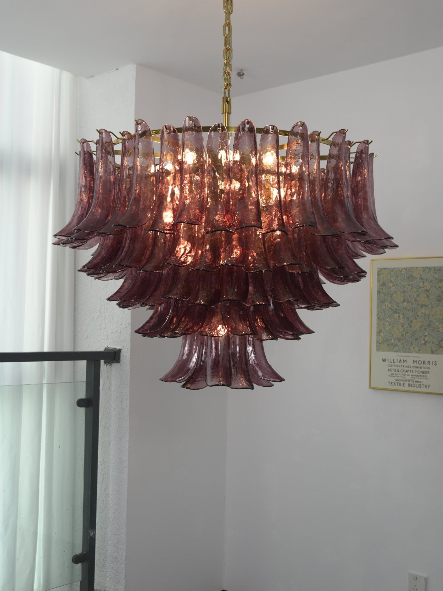Amethyst Bloom Chandelier-Neutral Decor