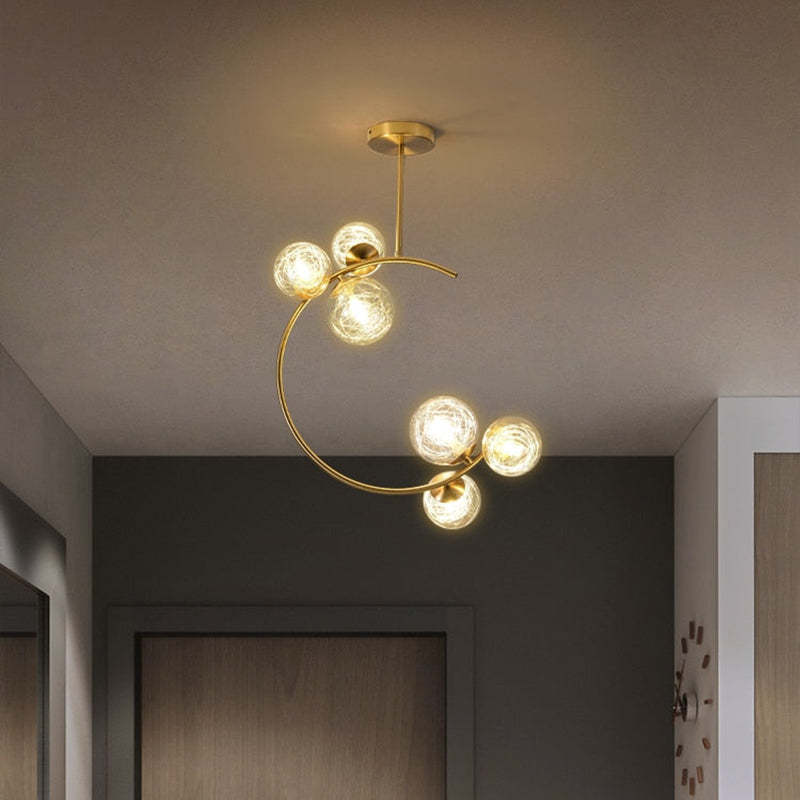 Valentina Modern Glass Globe Pendant Light, Metal & Glass, 3 Style - Neutral Decor
