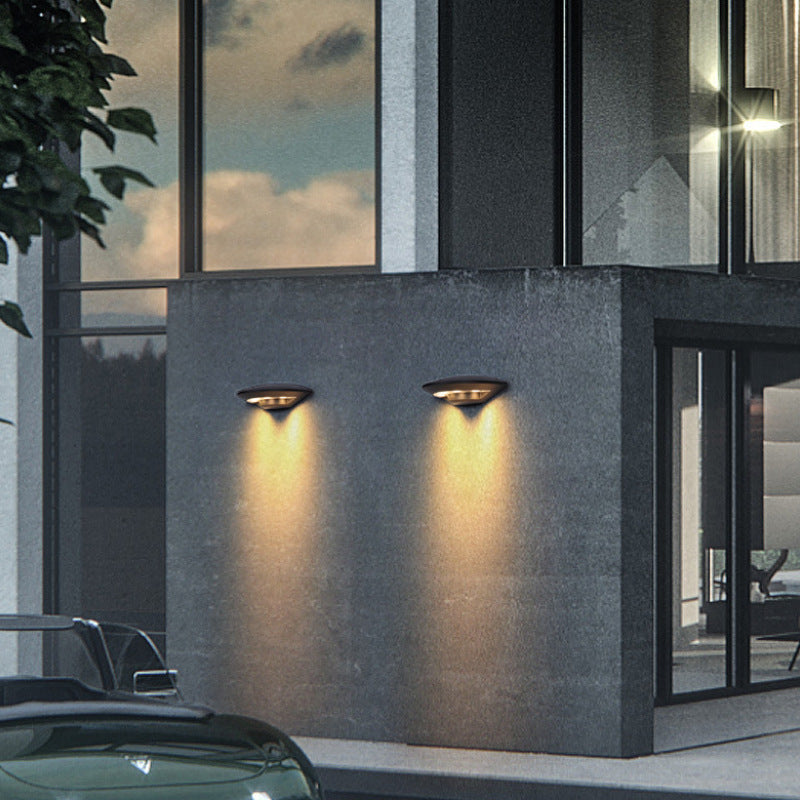 Ray Wall Lamp Flying Saucer, Metal LED, Black, Outdoor - Neutral Decor