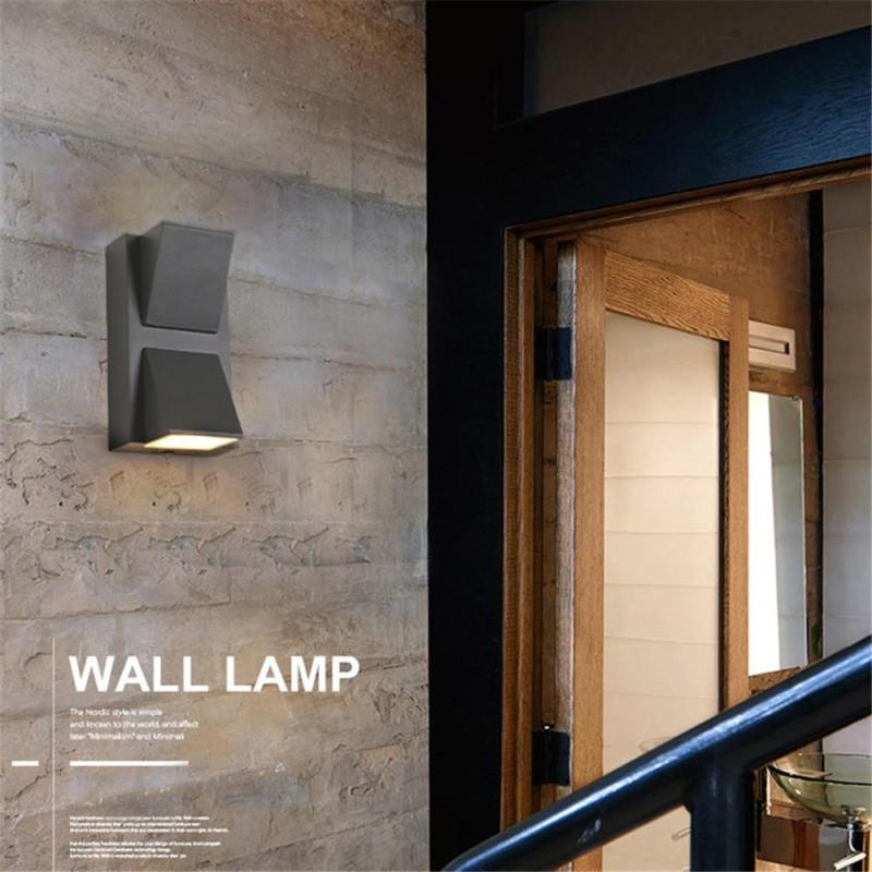 Vexto Modern Black Metal LED Outdoor Wall Lamp-Neutral Decor