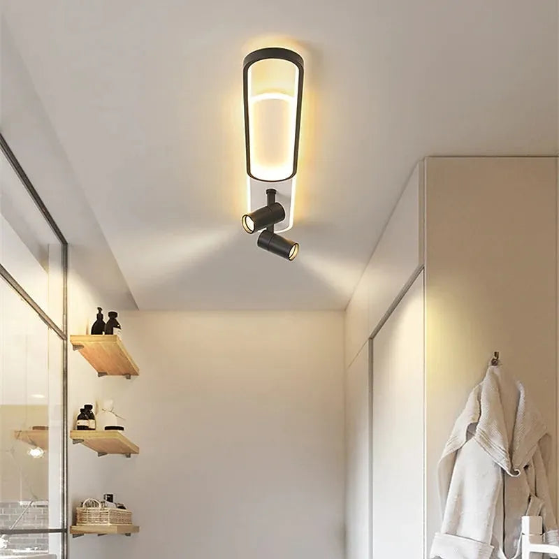 Aim Modern Ceiling Light Spotlight, Black/Gold - Neutral Decor