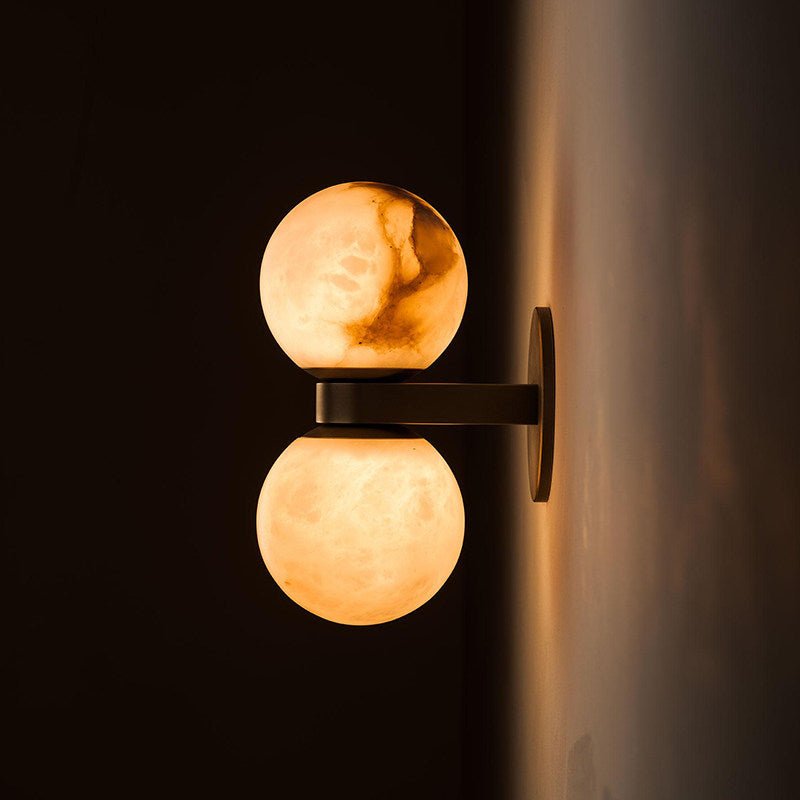 Alabaster Celestia Orb Wall Light-Neutral Decor