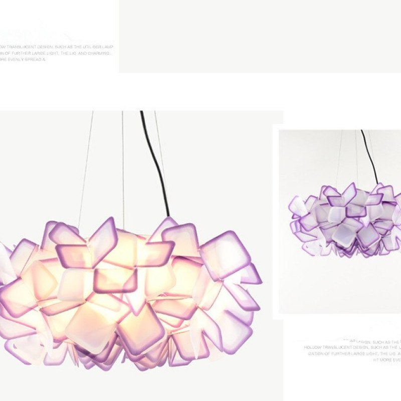 Arisha Modern Multicolour Decorative Flower Acrylic Pendant Light - Neutral Decor