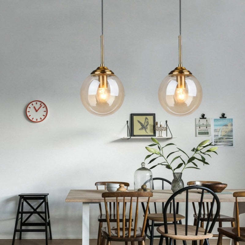 Valentina Designer Bubble Glass Pendant Light, Smoke/Clear/Amber - Neutral Decor
