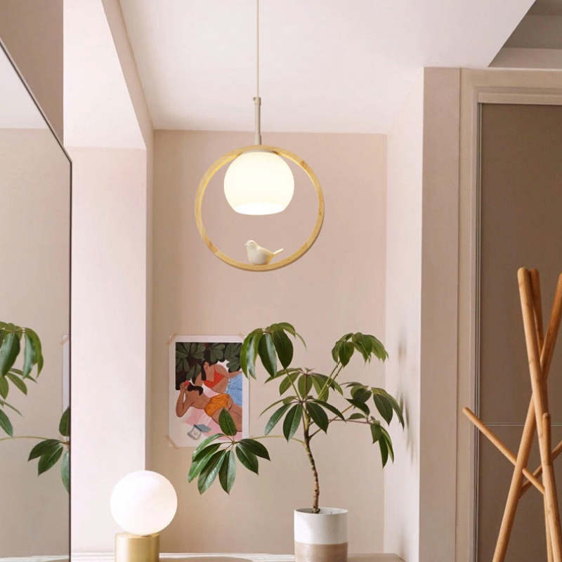 Arisha Wood Bird Aisle Pendant Light Staircase Porch Light - Neutral Decor
