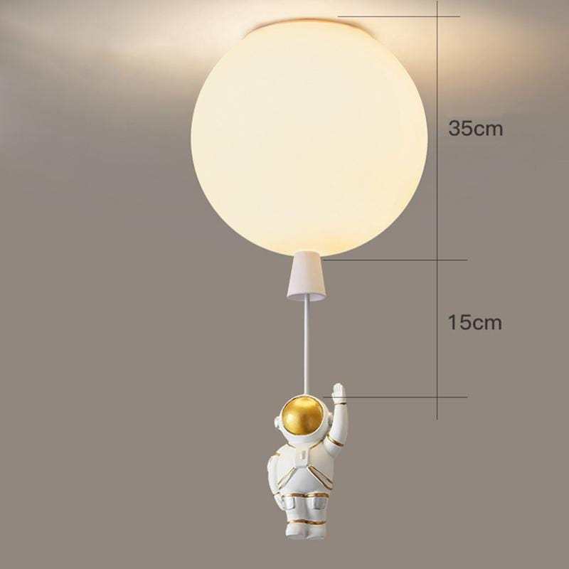 Aria Astronaut Balloon Flush Mount Ceiling Light, L 20/25/30/35cm - Neutral Decor