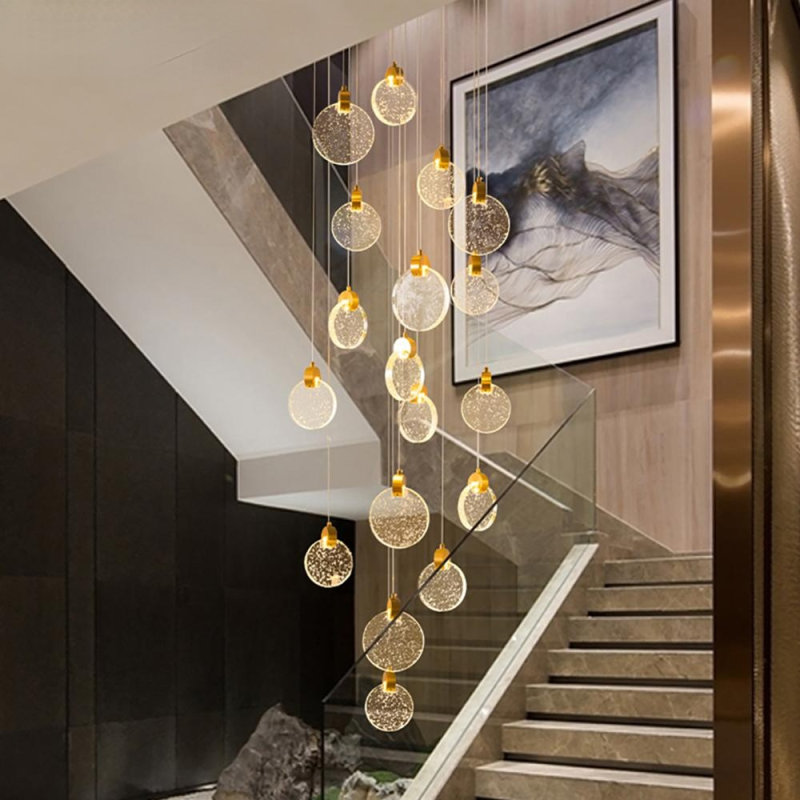 Kristy Luxury Circular Ripple Round Crystal Golden Chandelier - Neutral Decor