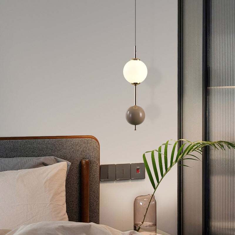 Valentina Modern LED Pendant Light Red Metal Bedroom Living Room - Neutral Decor