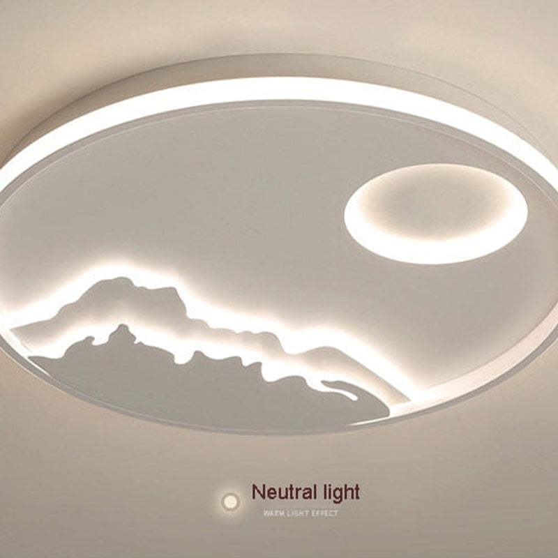 Arisha Mountain View Flush Mount Ceiling Light - Neutral Decor