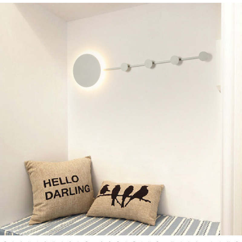 Arisha LED Porch Wall Hanging Coat Rack Creative Wall Lamp - Neutral Decor