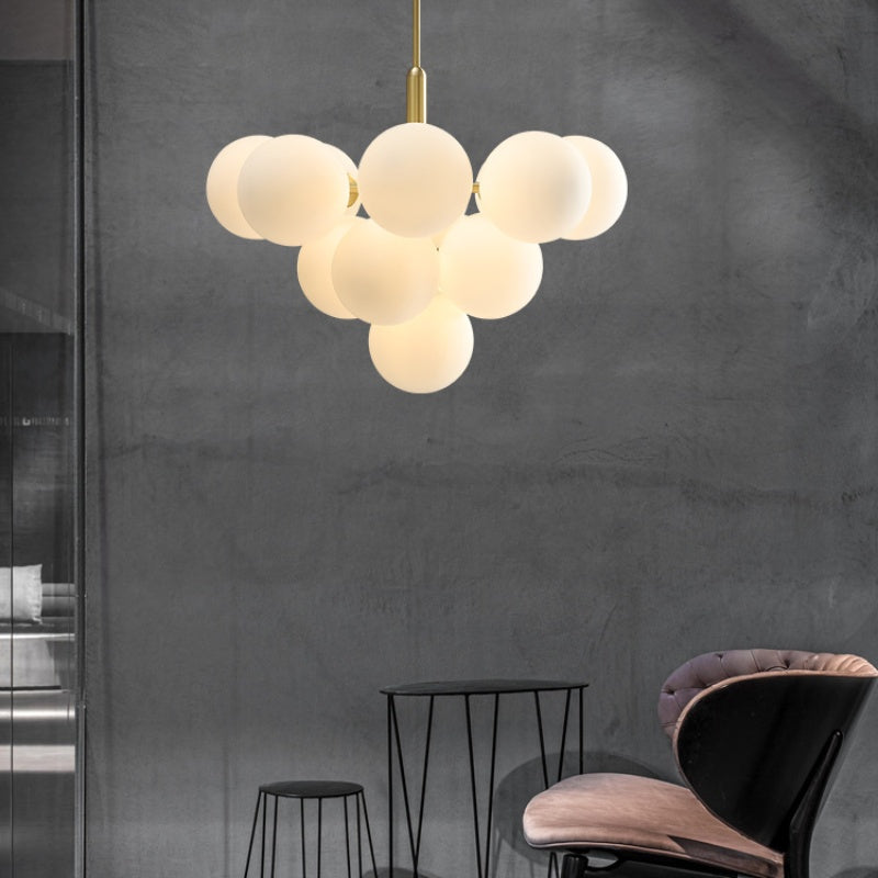 Valentina Nordic LED Chandelier Metal Glass Living Room/Bedroom - Neutral Decor