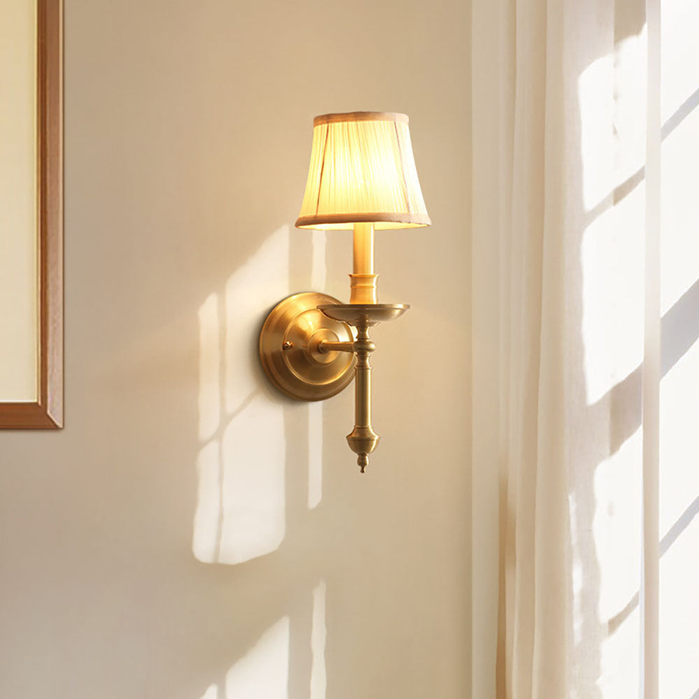 Tiffany Metal Fabric Vanity Indoor Wall Lamp Bedroom/Dining Room - Neutral Decor