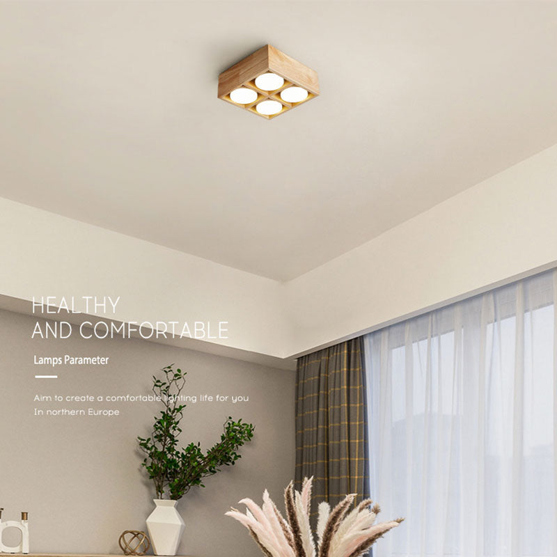 Muto Ceiling Light No Main Light, Wood - Neutral Decor