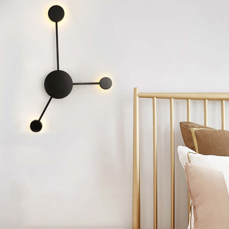 Arisha Modern Nordic Chessboard Metal Wall Lamp, Black - Neutral Decor