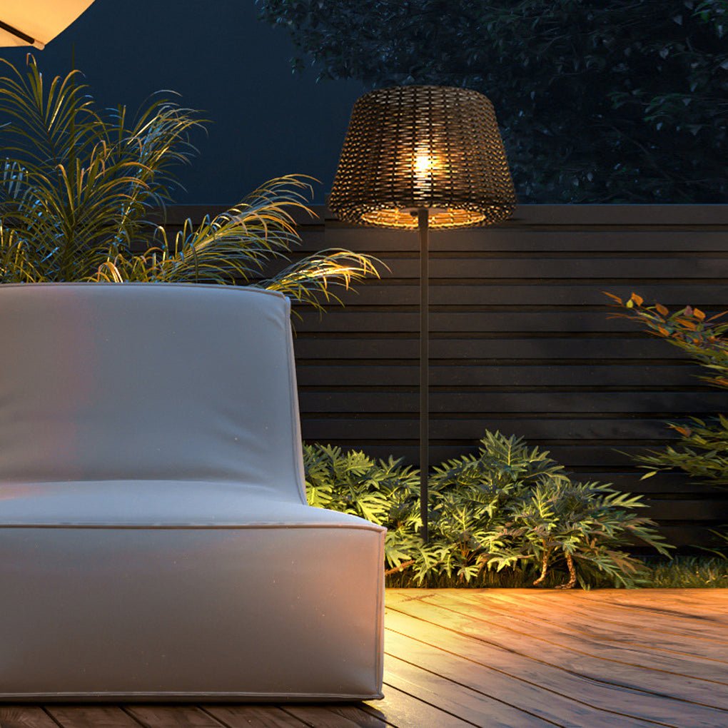 Jocelyn Elegant Rattan Outdoor Floor Lamp Pendant Light