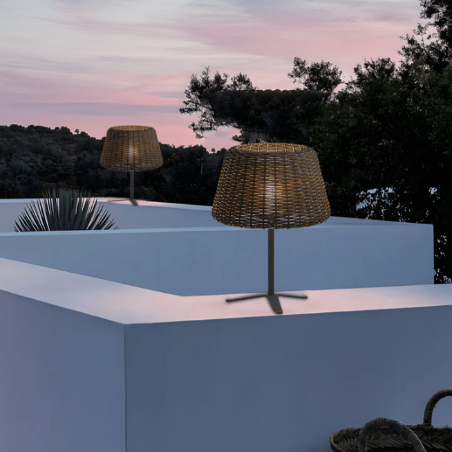Jocelyn Elegant Rattan Outdoor Floor Lamp Pendant Light