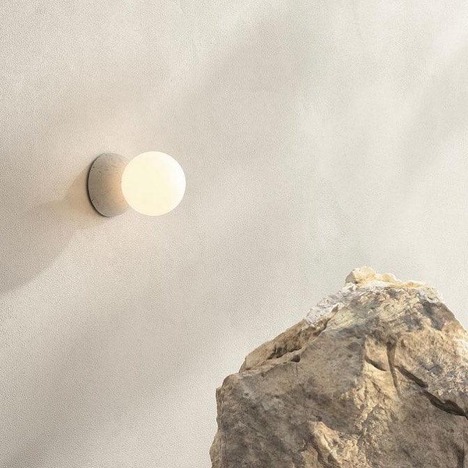 Lustra Wall Lamp Concrete Opal Glass-Neutral Decor