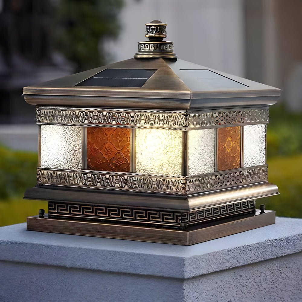 Thlia European Square Copper Outdoor Column Light