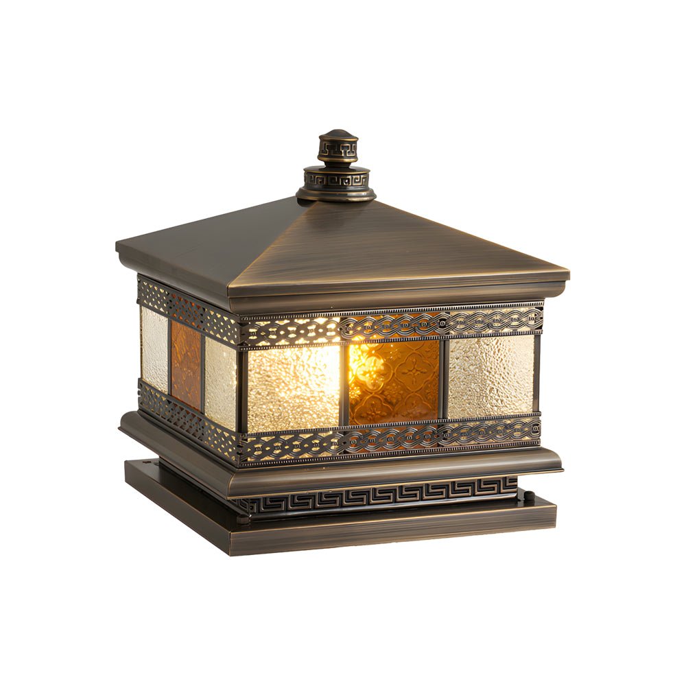 Thlia European Square Copper Outdoor Column Light