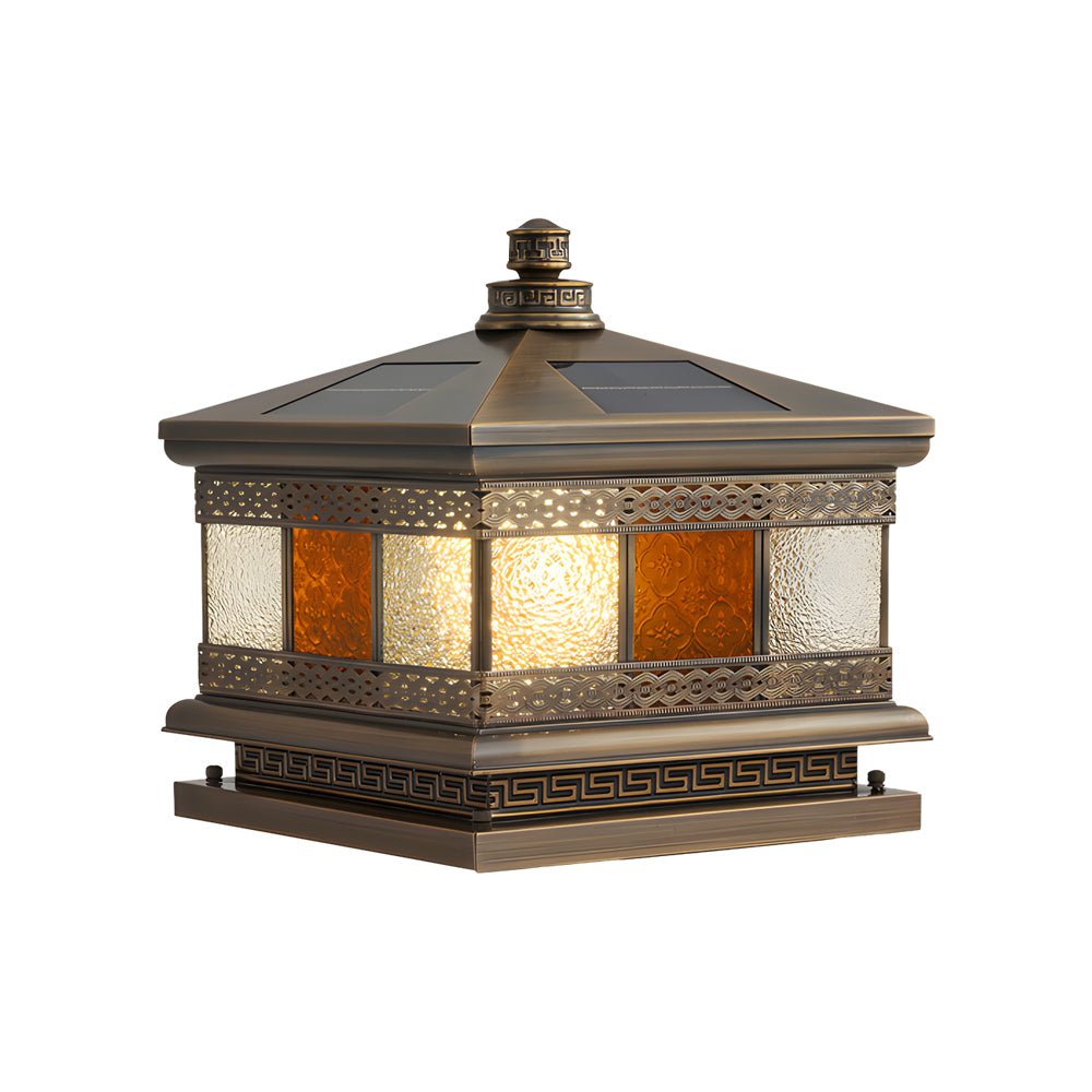 Thlia European Square Copper Outdoor Column Light
