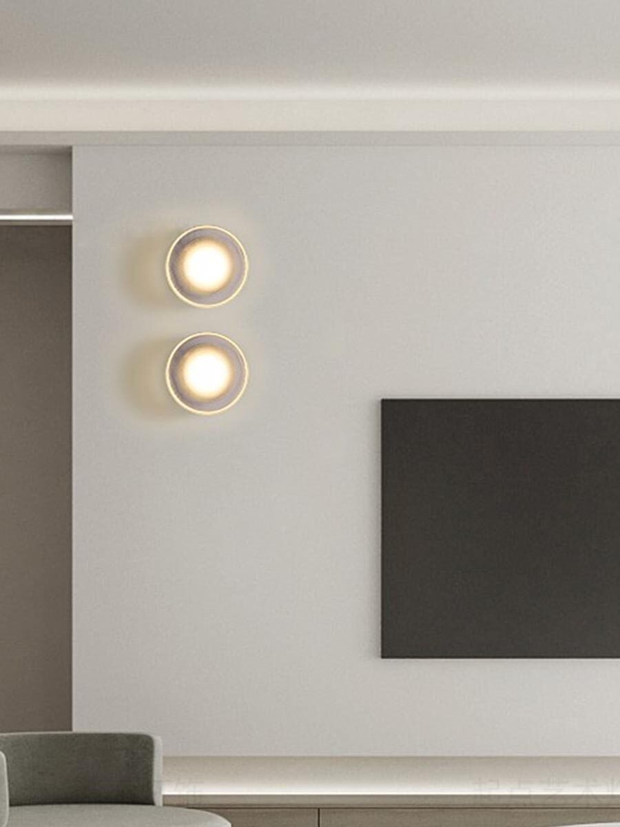 Luno Ribbed Glass Wall Light-Neutral Decor