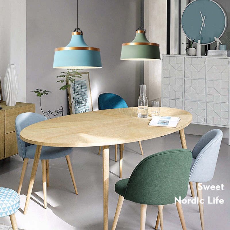 Valentina Modern Colorful Single Pendant Light, Metal Shade - Neutral Decor