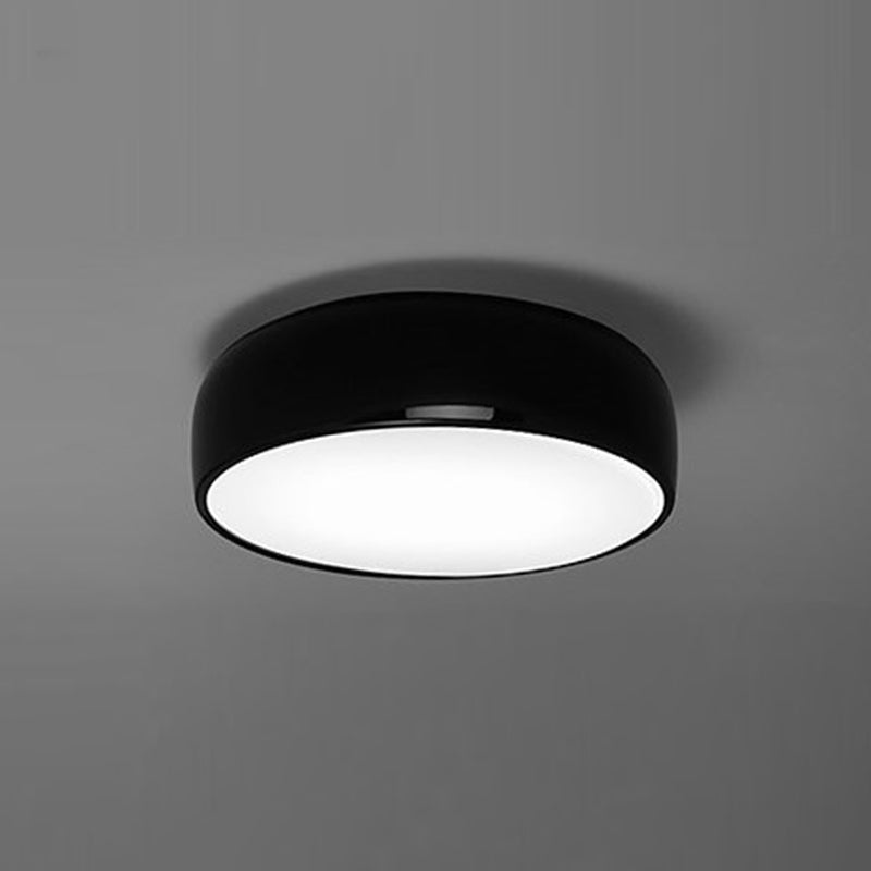 Arisha Modern Dish Shaped Metal Ceiling Light, Black/White - Neutral Decor