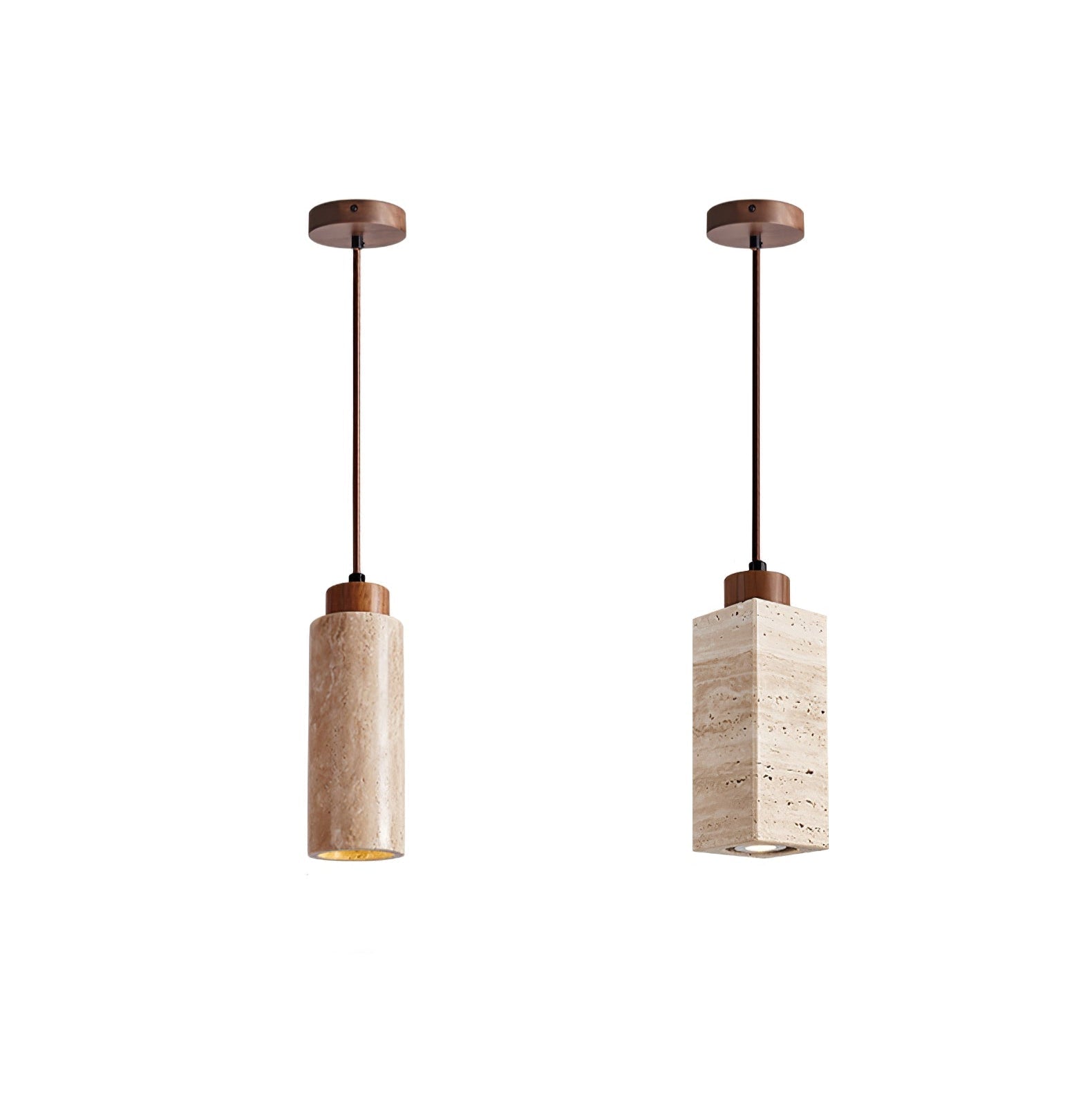 Avloris Travertine Pendant Light-Neutral Decor