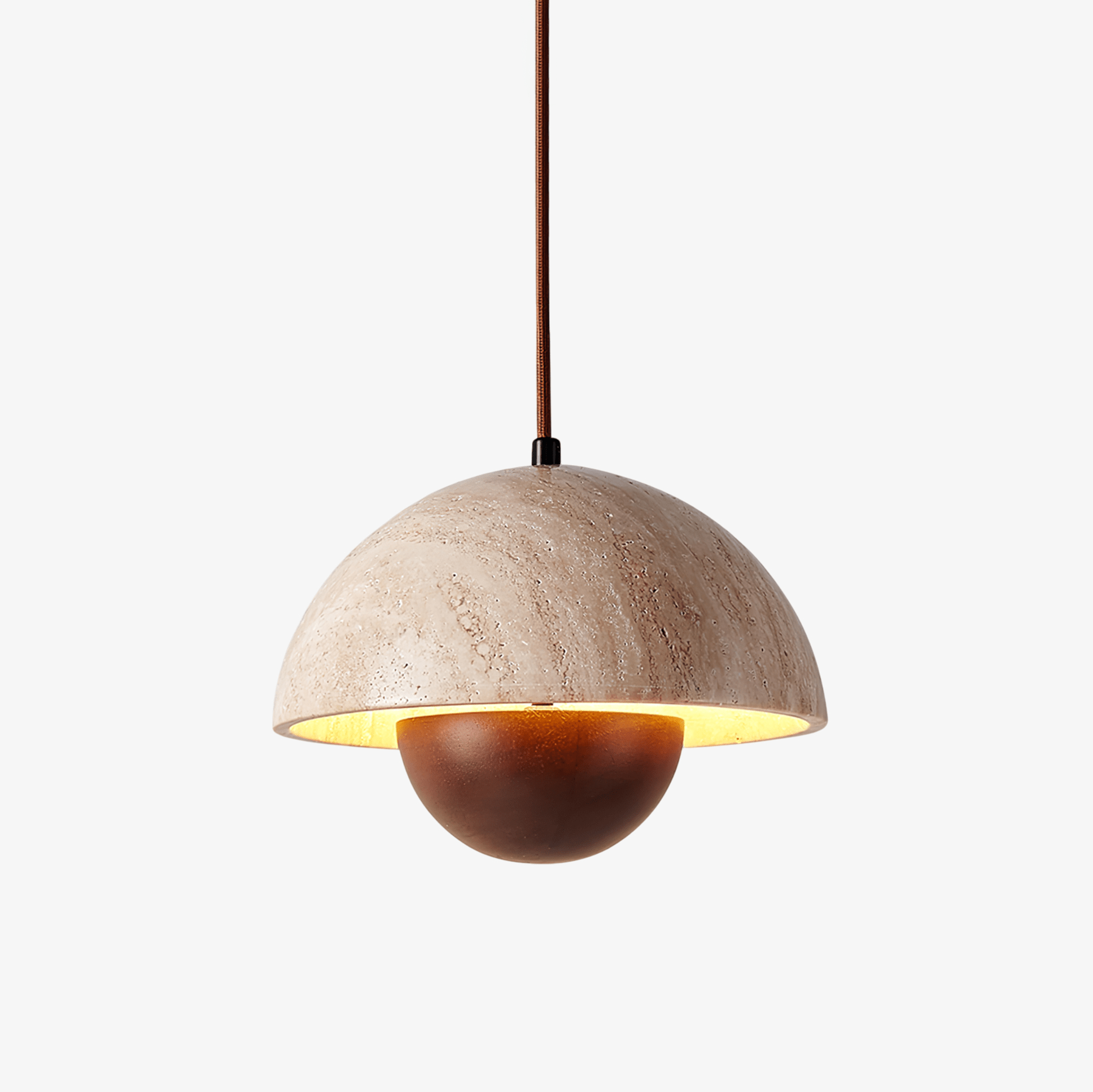 Ersile Travertine Pendant Light-Neutral Decor