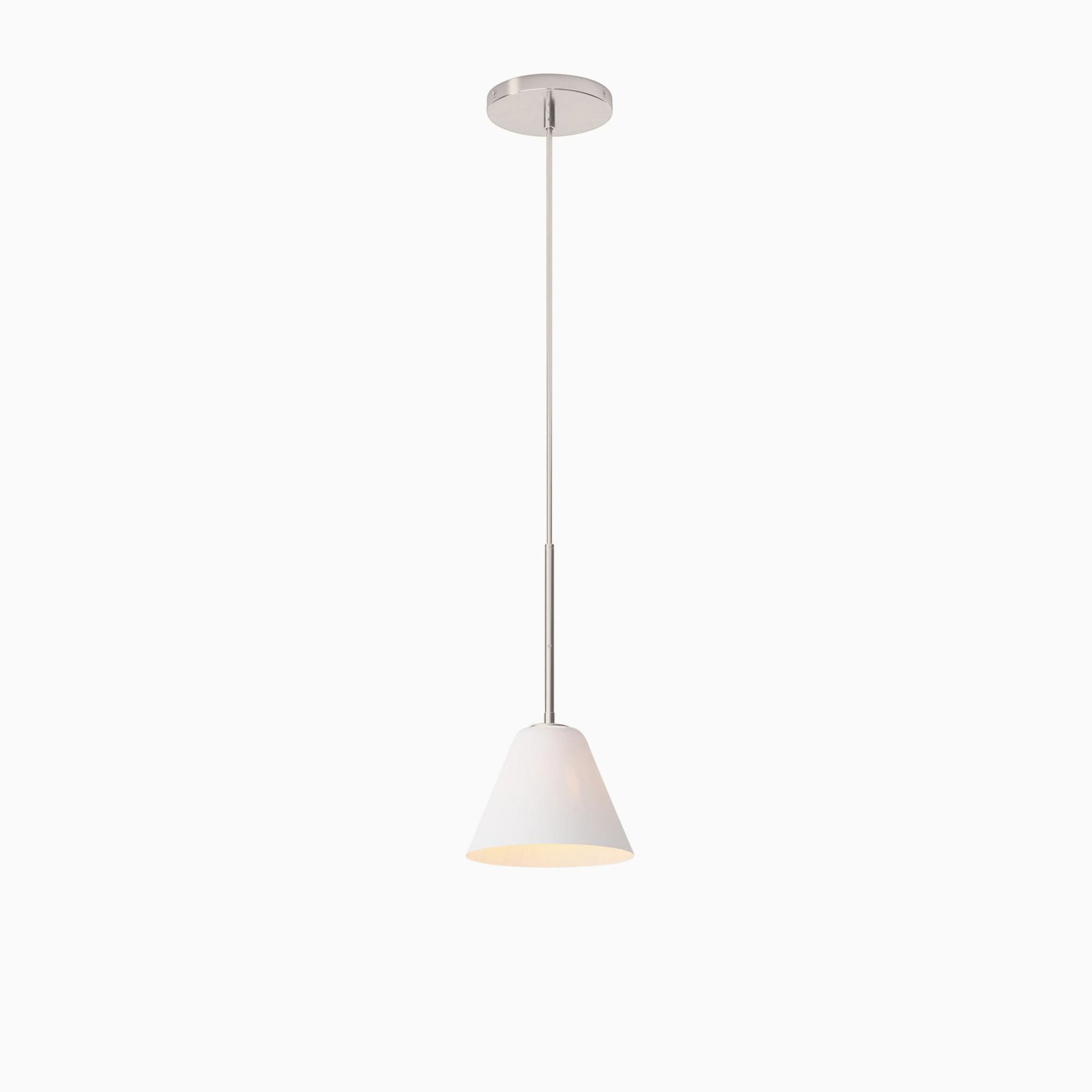 Cone Milk Clear Glass Cone Pendant Light for Kitchen-Neutral Decor