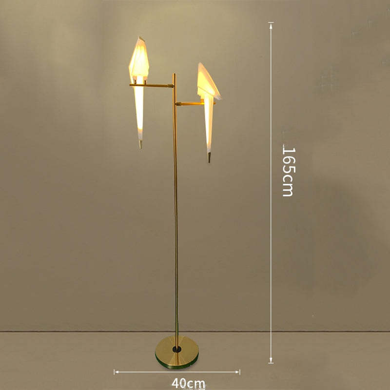 Clifford Nordic Bird Table /Floor Lamp, Gold, 1/2/3 Light - Neutral Decor