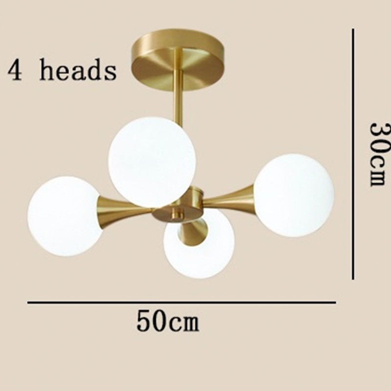 Valentina Contemporary Flush Mount Ceiling Light, Glass Bubble - Neutral Decor