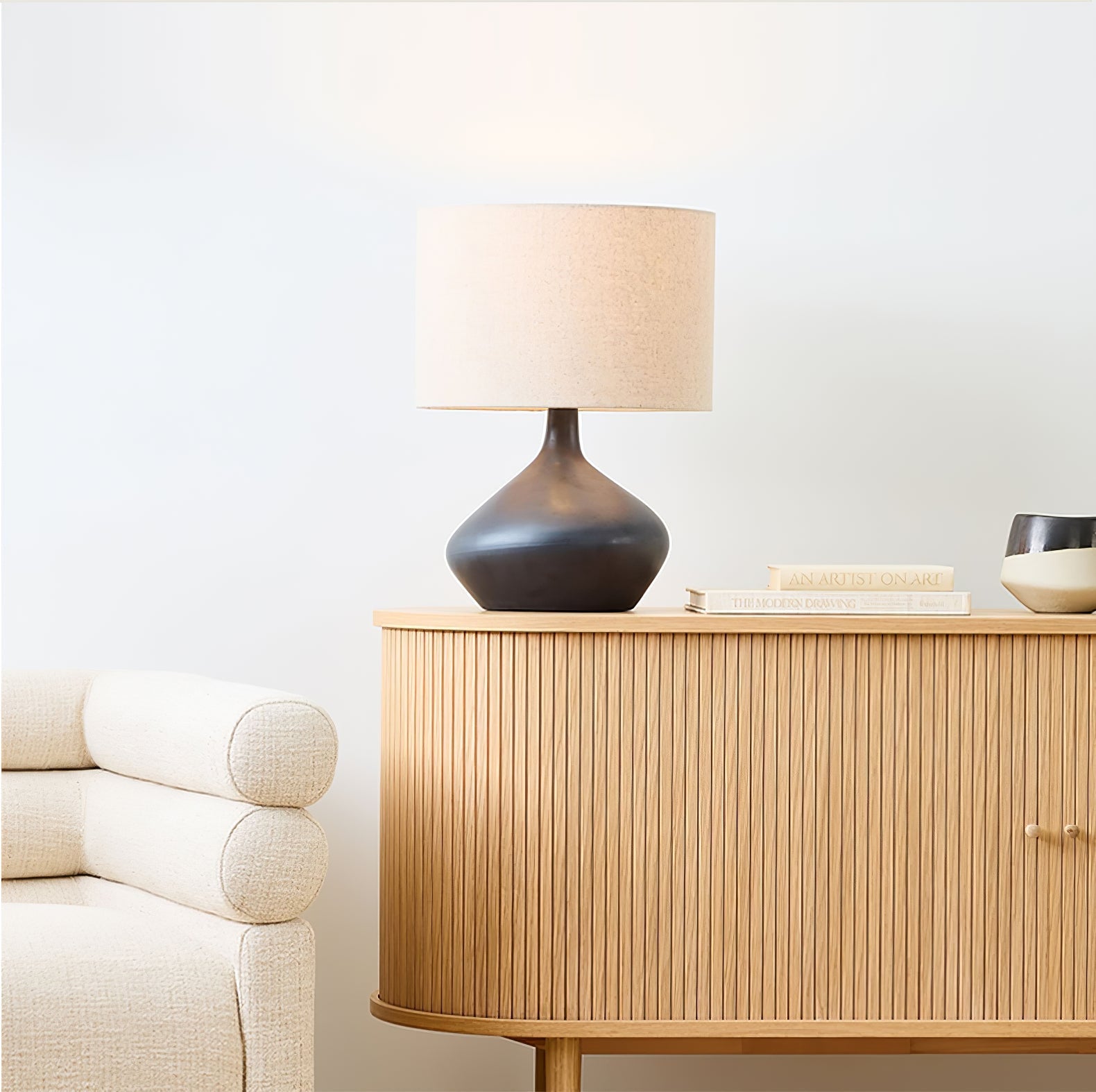Jean Modern Ceramics Table Lamp-Neutral Decor