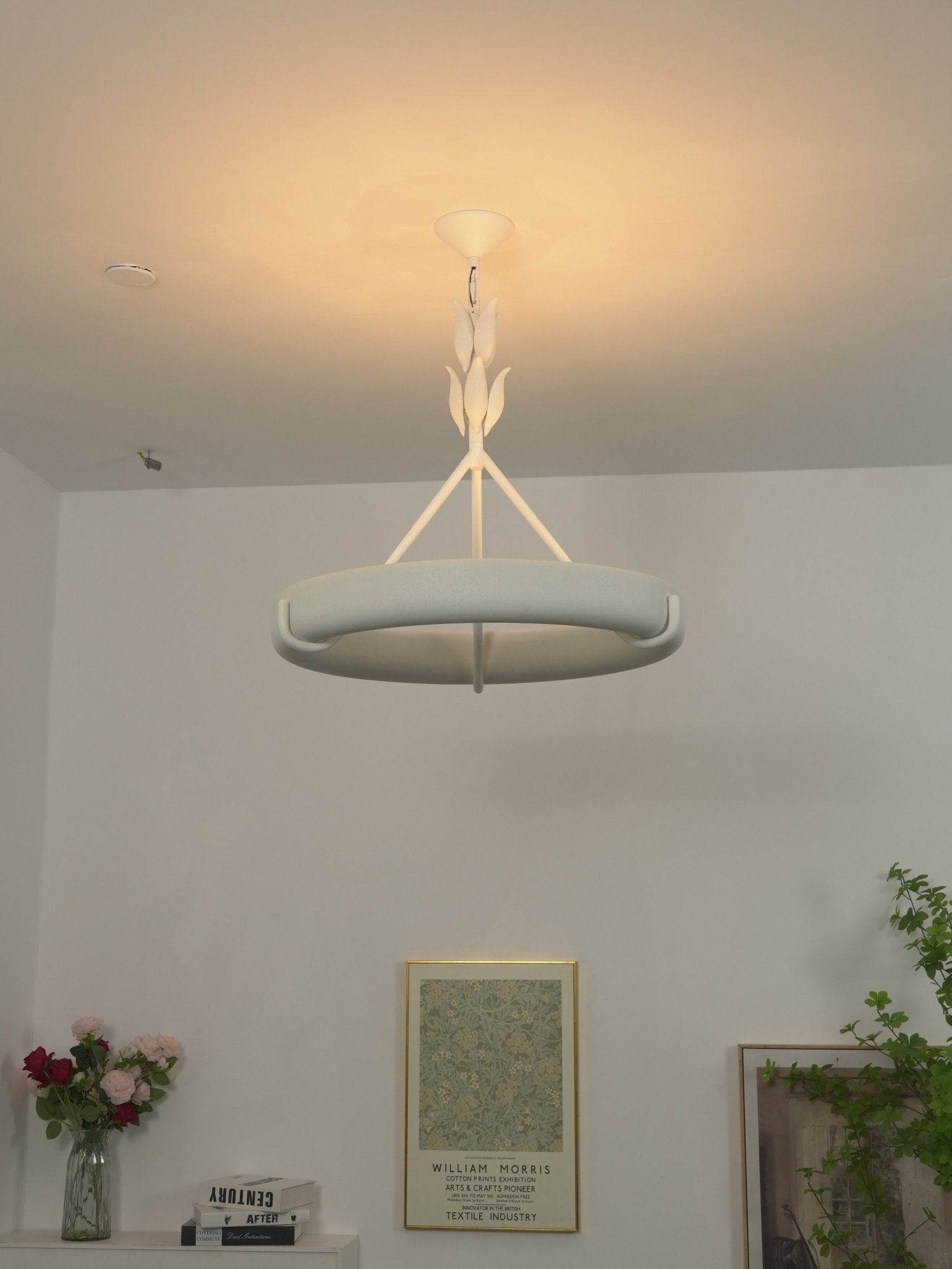 Tinsley Plaster Chandelier-Neutral Decor