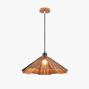 Arisha Retro Pendant Light, Metal & Wood - Neutral Decor