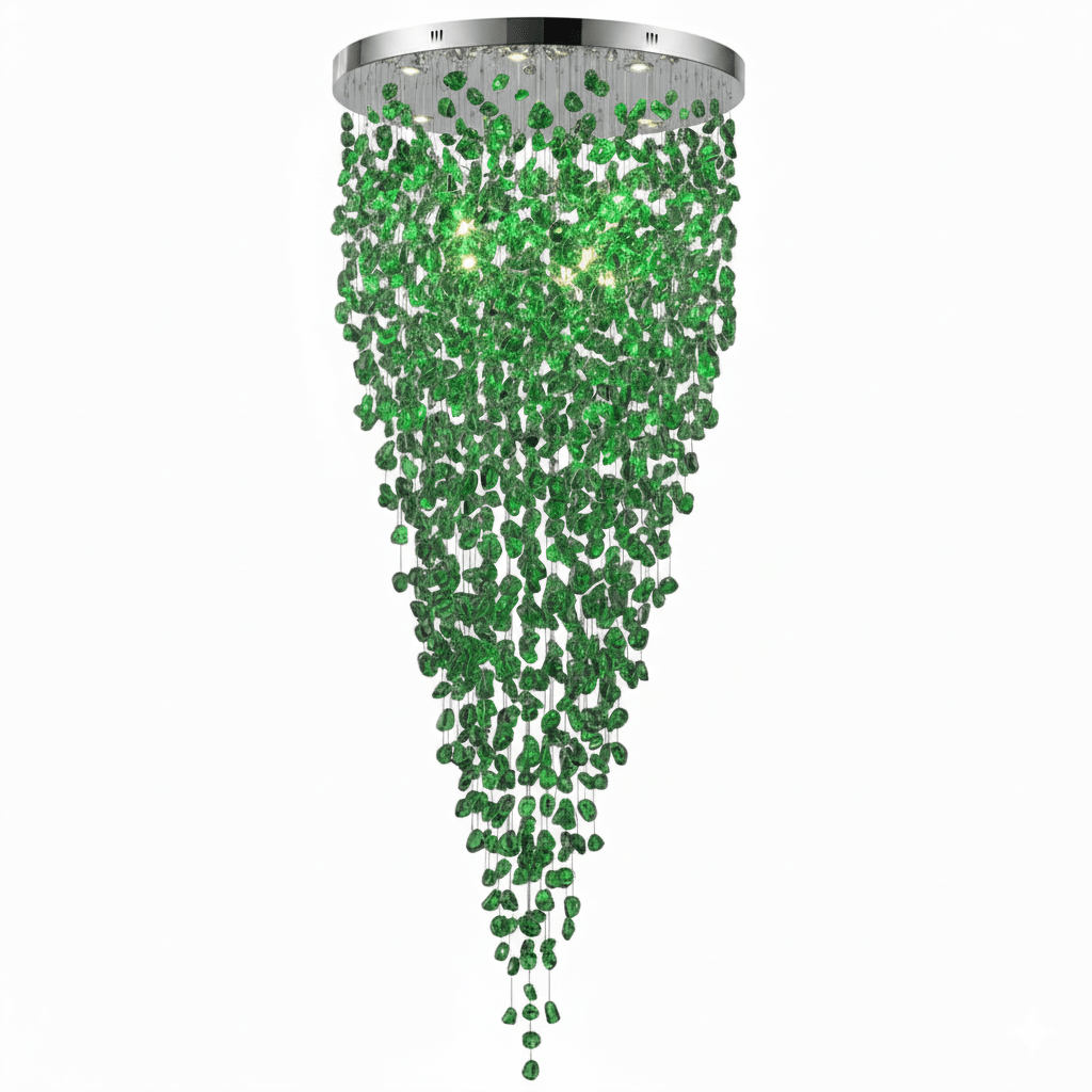 Crystal Stone Chandelier-Neutral Decor