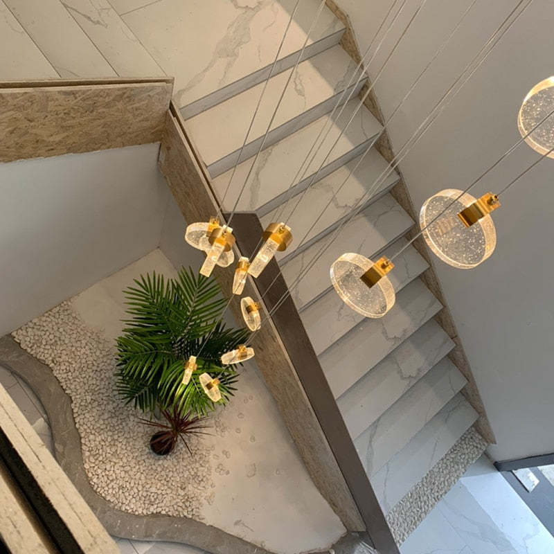 Kristy Luxury Circular Ripple Round Crystal Golden Chandelier - Neutral Decor