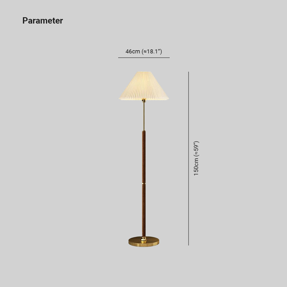 Ozawa Pleated Floor Lamp, 2 Colour - Neutral Decor