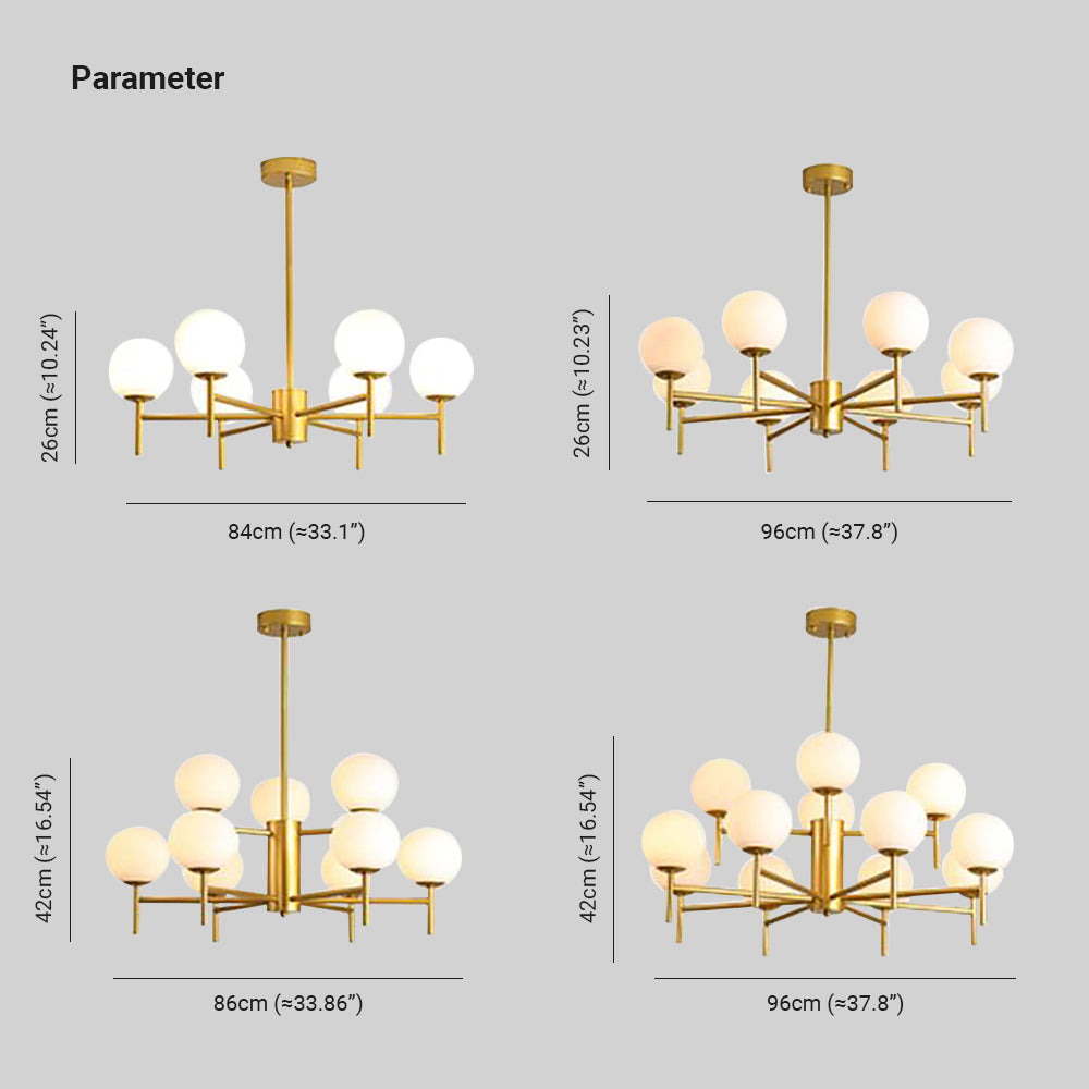 Silva Modern Globe Bubble Metal/Glass Pendant Light, Gold/Black - Neutral Decor