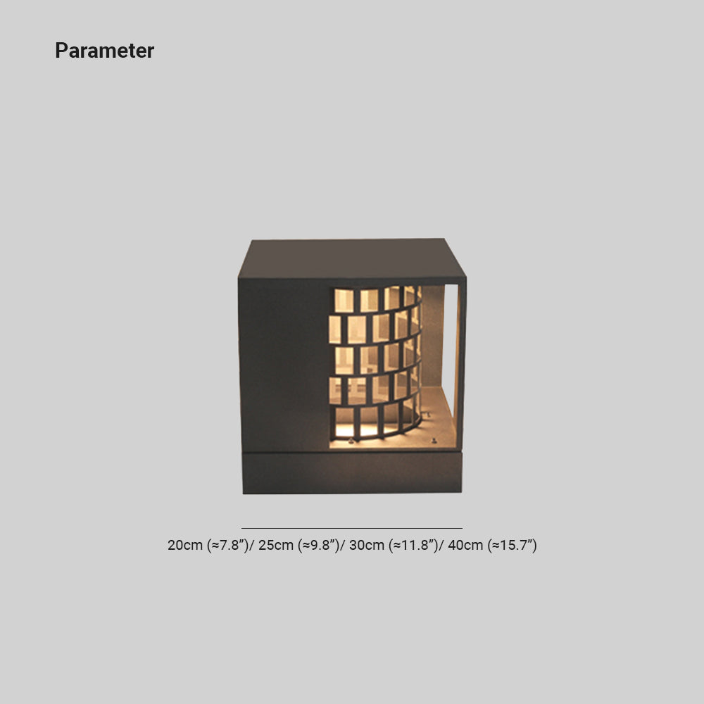 Ray Modern Pattern Metal Acrylic Outdoor Table Lamps, Black - Neutral Decor