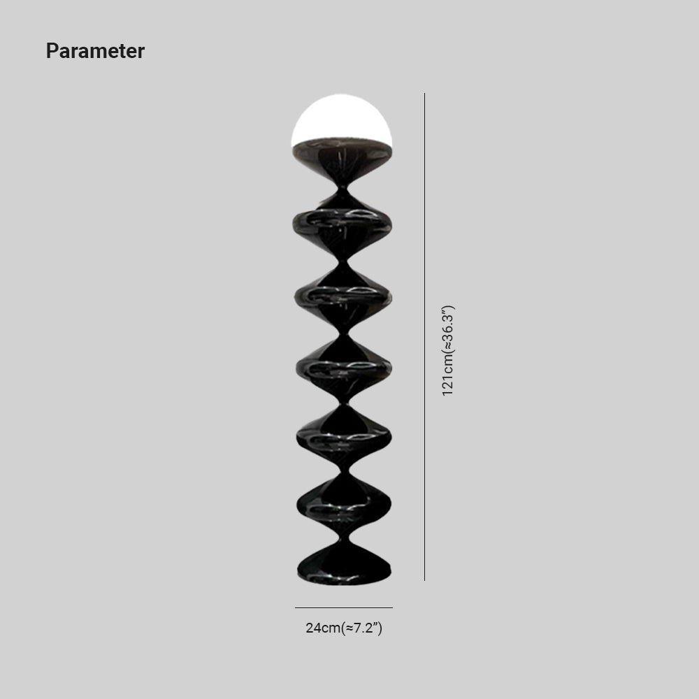 Salgado Bauhaus Gourd Floor Lamp, Black/White - Neutral Decor
