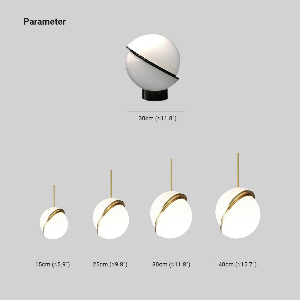 Valentina Simple Pendant Light, Gold & White - Neutral Decor